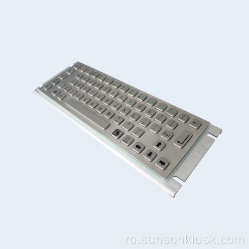 Tastatură metalică robustă și track ball